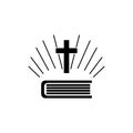 Holy Bible Flat Icon or logo Royalty Free Stock Photo