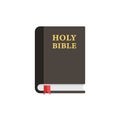 Holy bible icon in flat style. Christianity book vector illustration on isolated background. Religion sign business concept Royalty Free Stock Photo