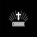 Holy Bible icon isolated on black background Royalty Free Stock Photo