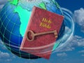 Holy Bible and Key. Royalty Free Stock Photo