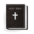 Holy Bible. Vector Vintage Leather Brown Book Royalty Free Stock Photo