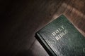 Holy Bible on a wooden table Royalty Free Stock Photo