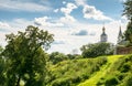 Holy Bogolyubovo Monastery in sunny summer day, Vladimir region, Russia. Royalty Free Stock Photo