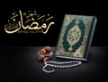Holy Book of Quran With Rosary and Dates Royalty Free Stock Photo