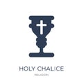Holy chalice icon. Trendy flat vector Holy chalice icon on white