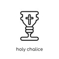 Holy chalice icon. Trendy modern flat linear vector Holy chalice Royalty Free Stock Photo