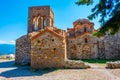 Holy Church of Agia Sophia of Mystras archaeological site in Gre Royalty Free Stock Photo