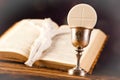 Holy Communion Bread, Wine Royalty Free Stock Photo