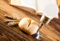 Holy Communion Bread, Wine Royalty Free Stock Photo