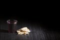 Holy Communion of the Christian Faith of Wine and Unleavened Bread Royalty Free Stock Photo