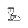 Holy communion line icon Royalty Free Stock Photo