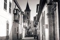 Holy Cross Catholic Church, view through Sht. Salahi Sevket Street. Nicosia, Cyprus