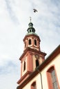 Holy Cross Church, spire (Offenburg, Germany) Royalty Free Stock Photo