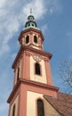 Holy Cross Church (1700), spire (Offenburg, Germany) Royalty Free Stock Photo
