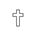 Holy cross line icon