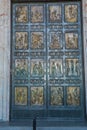 Holy Door at St. Peter`s Basilica in Vatican. Rome, Italy