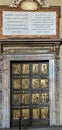 Holy Door to St. Basilica Peter in Rome opened only in the holy year or at a special time designated by the Pope