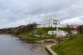 Holy Dormition Cathedral on Uspenskaya mountain above Western Dvina