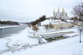 Holy Dormition Cathedral on Uspenskaya mountain at confluence of Western Dvina and Vitba rivers, Vitebsk, Belarus