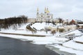 Holy Dormition Cathedral on Uspenskaya mountain over Western Dvina River, Vitebsk, Belarus