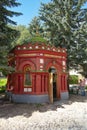 The city of Pechora. The Holy Dormition Pskov-Pechersk Monastery. Chapel over the Holy Spring Royalty Free Stock Photo