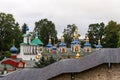 The Holy Dormition Pskovo - Pechersky Pskov Caves monastery. Pechory, Russia Royalty Free Stock Photo