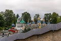 The Holy Dormition Pskovo - Pechersky Pskov Caves monastery. Pechory, Russia Royalty Free Stock Photo