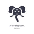 holy elephant icon. isolated holy elephant icon vector illustration from religion collection. editable sing symbol can be use for