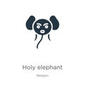 Holy elephant icon vector. Trendy flat holy elephant icon from religion collection isolated on white background. Vector