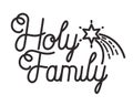 Holy family calligraphy message