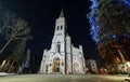 Holy Family church in Zakopane on cold december