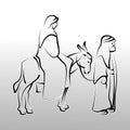 The Holy Family With Donkey