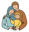 Holy family illustration Royalty Free Stock Photo