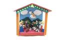 Hand painted house for Christmas decoration Royalty Free Stock Photo