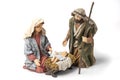 Holy Family: Virgin Mary, Saint Joseph, and Baby Jesus Ceramic Figurines Royalty Free Stock Photo