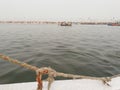 The holy Ganges river in Prayagraj UP