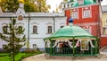 Holy Gates of the Holy Dormition Pskovo-Pechersky Pskov-Caves monastery 17 october 2015, Russia, Pskov Royalty Free Stock Photo