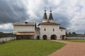 Holy Gates Ferapontov Belozersky Monastery of Nativity of the Virgin with the churches of the Epiphany and St. Ferapont. Royalty Free Stock Photo