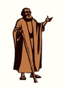 Ancient Jewish preacher. Vector drawing