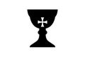 The Holy Grail, cup sign, medieval mystical symbol, the source of life and immortality, abundance and fertility, the wonderful