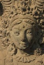 Holy hindu statue in Kathmandu, hindusim, face, portrait, religion