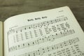 Holy Holy Holy Christian Hymn in Hymnal Royalty Free Stock Photo