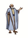 Ancient Jewish preacher. Vector drawing