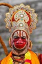 Holy Man Dressed as Hanuman, Kathmandu, Nepal