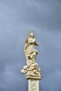 Holy Mary column in Frohnleiten, Austria with dramatic clouds Royalty Free Stock Photo