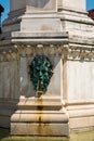 Fountain mask detail at the Holy Mary Monument in Zagreb Royalty Free Stock Photo