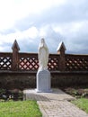 Holy Mary statue in Sveksna town church yard, Lithuania , Lithuania