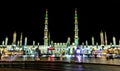 The Holy Masjid Madinah Beautiful night view Royalty Free Stock Photo