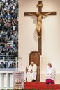 Holy mass with Pope Francis Royalty Free Stock Photo