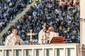 Holy mass with Pope Francis Royalty Free Stock Photo